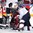 COLOGNE, GERMANY - MAY 13: USA's Jacob Trouba #8 pins Latvia's Maris Bicevskis #96 to the ice during preliminary roun action at the 2017 IIHF Ice Hockey World Championship. (Photo by Andre Ringuette/HHOF-IIHF Images)

